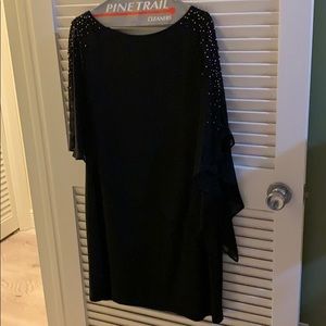 Black sheer dress with split sleeves